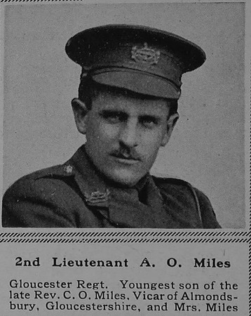 Miles A O 2nd Lt 13th Gloucestershire Regiment The Sphere 21st Oct 1916