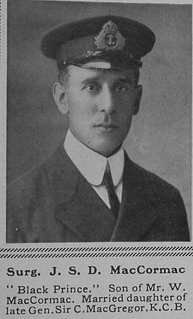 MacCormac J S D Surg H.M.S. Black Prince Royal Navy The Sphere 22nd July 1916