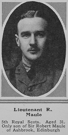 Maule R Lt 5th Royal Scots The Sphere 3rd Jul 1915