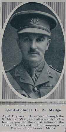 Madge C A Lt Col The Sphere 1st July 1916
