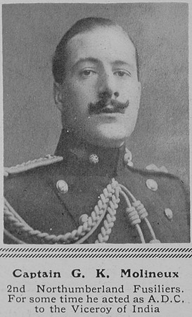 Molineux G K Captain 2nd Northumberland Fusiliers The Sphere 31st Jul 1915