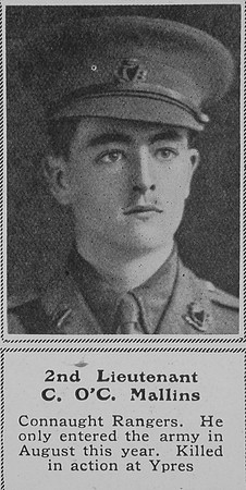 Mallins C O'C 2nd Lt Connaught Rangers The Sphere 5th Dec 1914