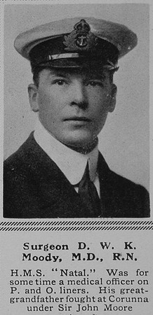 Moody S W K Surg HMS Natal RN The Sphere 5th Feb 1916