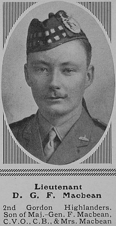 MacBean D G F Lt 2nd Gordon Highlanders The Sphere 7th Aug 1915