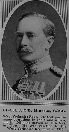 Minogue J O'B Lt Col CMG West Yorkshire Regiment (Prince of Wales's Own) The Sphere 9th Dec 1916