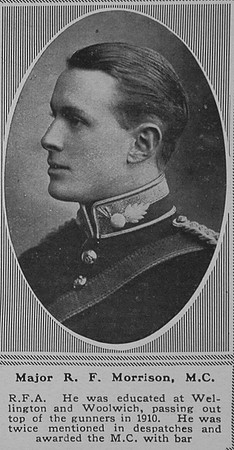 Morrison R F Major MC RFA The Sphere 6th July 1918