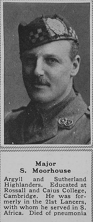 Moorhouse S Major Argyll & Sutherland Highlanders The Sphere 22nd Feb 1919