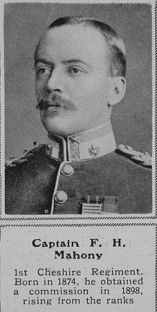 Mahony F H Captain 1st Cheshire Regiment The Sphere 7th Nov 1914