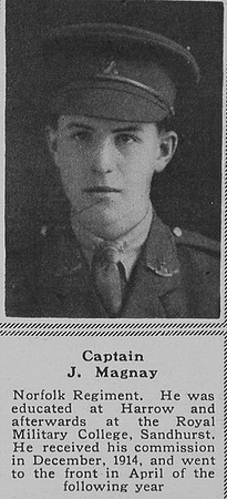Magnay J Captain 1st Norfolk Regt The Sphere 9th June 1917