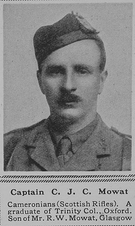 Mowat C J C Captain 8th Cameronians The Sphere 13th May 1916