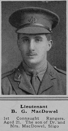 MacDowel B G Lt 1st Connaught Rangers The Sphere 4th Dec 1915