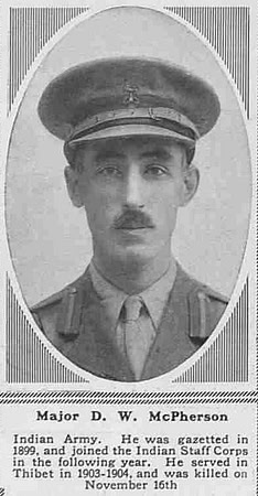 McPherson D W Major Indian Army The Sphere 20th Jan 1917