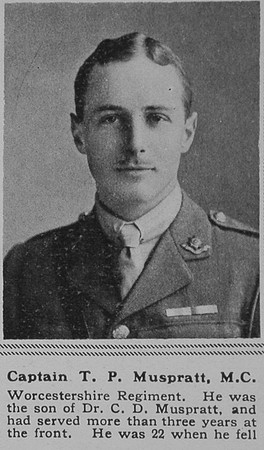 Muspratt T P Captain MC 3rd Worcs Regt The Sphere 12th Oct 1918