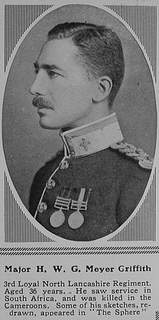 Meyer-Griffith H W G Major 3rd Loyal North Lancs Regiment The Sphere 24th Jul 1915