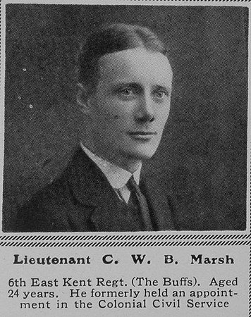 Marsh C W B Lt 6th East Kent Regt The Sphere 13th Nov 1915