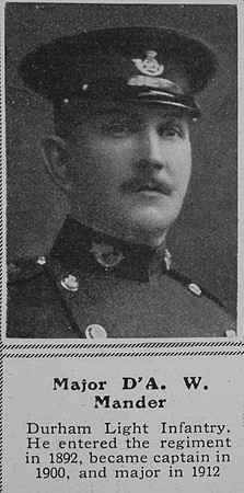 Mander D'A W Major Durham Light Infantry The Sphere 10th Oct 1914