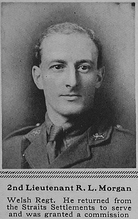 Morgan R L 2nd Lt 3rd Attd 13th Welsh Regiment The Sphere 24th Mar 1917