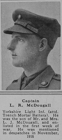 McDougall L R Captain 2nd KOYLI The Sphere 19th May 1917