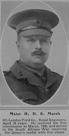 Marsh H H S Major Royal Engineers The Sphere 8th May 1915