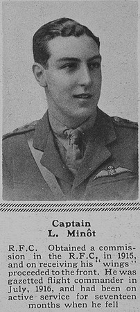Minot L Captain RFC The Sphere 23rd Mar 1918