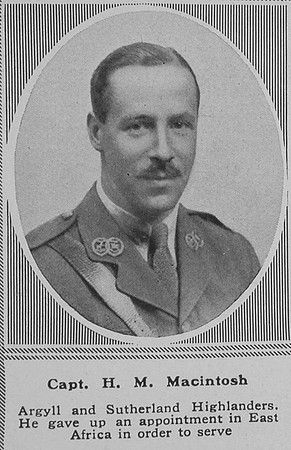 Macintosh H M Captain 8th A & S Highlanders The Sphere 31st Aug 1918