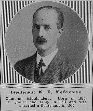 Meiklejohn K F Lt Cameron Highlaners The Sphere 24th Oct 1914