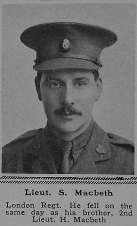 MacBeth S Lt 18th London Regiment (London Irish Rifles) The Sphere 27th Jan 1917