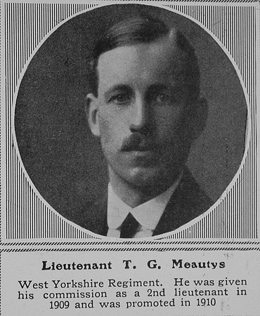 Meautys T G Lt West Yorkshire Regiment The Sphere 10th Oct 1914