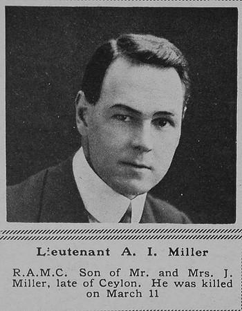Miller A I Lt RAMC The Sphere 21st Apr 1917