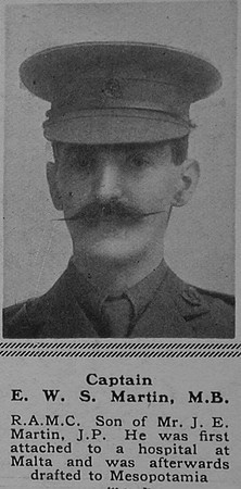 Martin E W S Captain Royal Army Medical Corps The Sphere 24th Mar 1917