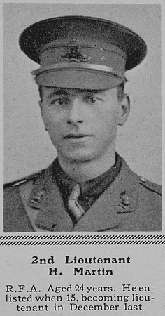 Martin H 2nd Lt Royal Field Artillery The Sphere 7th Aug 1915