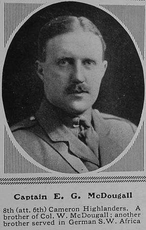 McDougall E G Captain 6th Cameron Highlanders The Sphere 27th Nov 1915