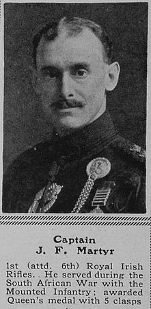 Martyr J F Captain 6th R Irish Rifles The Sphere 2nd Oct 1915