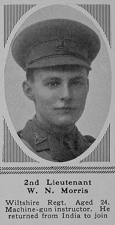 Morris W N 2nd Lt 8th Wiltshire Regiment Attd Machine Gun Corps The Sphere 15th July 1916