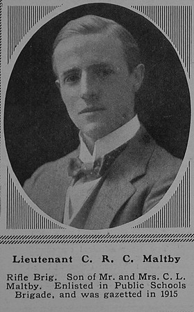 Maltby C R C Lt 12th Rifle Brigade The Sphere 4th Nov 1916