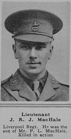 MacHale J R J Lt 19th KLR The Sohere 24th Aug 1918