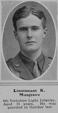 Musgrave K Lt 6th Kings Own Yorkshire Light Infantry The Sphere 8th May 1915