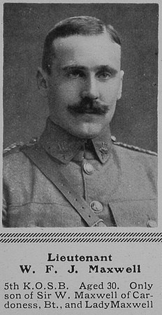 Maxwell W F J Lt 5th KOSB The Sphere 18th Sep 1915