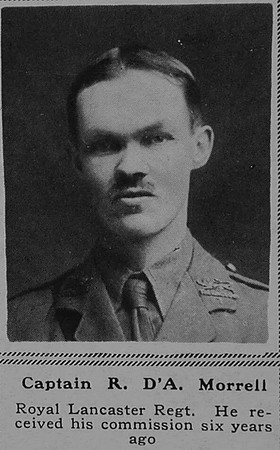 Morrell R D'A Captain 4th King's Own (Royal Lancaster Regiment) The Sphere 21st Oct 1916
