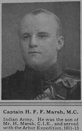Marsh H F F Captain MC Indian Army The Sphere 3rd Mar 1917