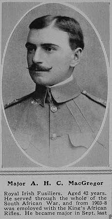 MacGregor A H C Major 2nd Royal Irish Fusiliers The Sphere 8th May 1915