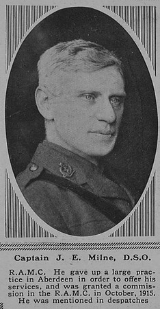 Milne J E Captain DSO Royal Army Medical Corps The Sphere 24th Mar 1917