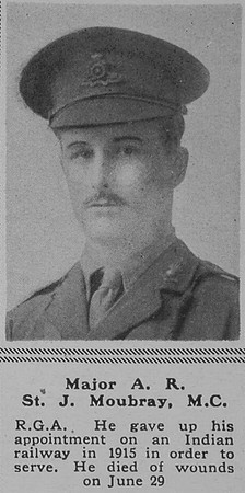 Moubray A R St J Major MC RGA The Sphere 24th Aug 1918