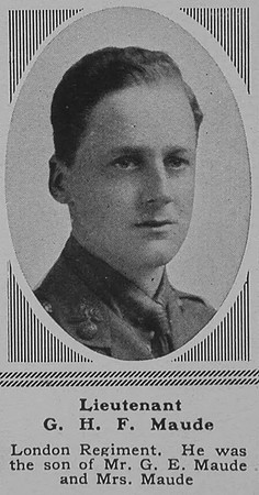 Maude G H F Lt 8th Royal Fusiliers The Sphere 19th May 1917