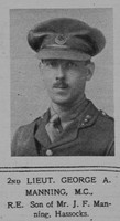 Manning G A 2nd Lt MC Royal Engineers The Illustrated London News 27th Oct 1917