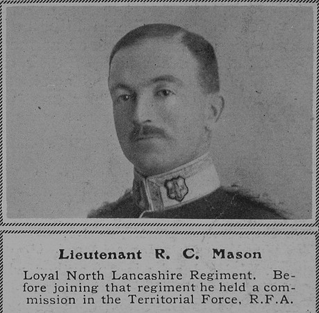Mason R C Lt Loyal North Lancs Regiment The Sphere 31st Oct 1914