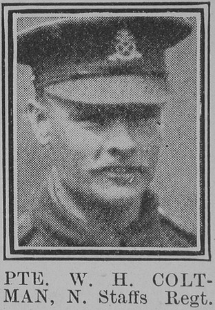 Coltman W H Pte VC North Staffs Regiment