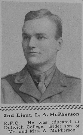 McPherson L A 2nd Lt RFC The Sphere 23rd Mar 1918