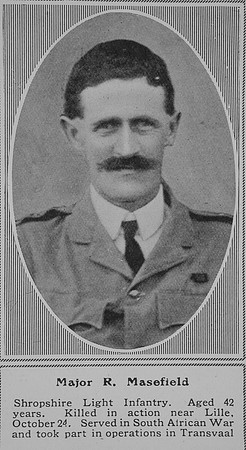Masefield R Major King's Shropshire Light Infantry The Sphere 19th Dec 1914