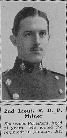 Milner R D P 2nd Lt Notts And Derby Regiment The Sphere 24th Oct 1914